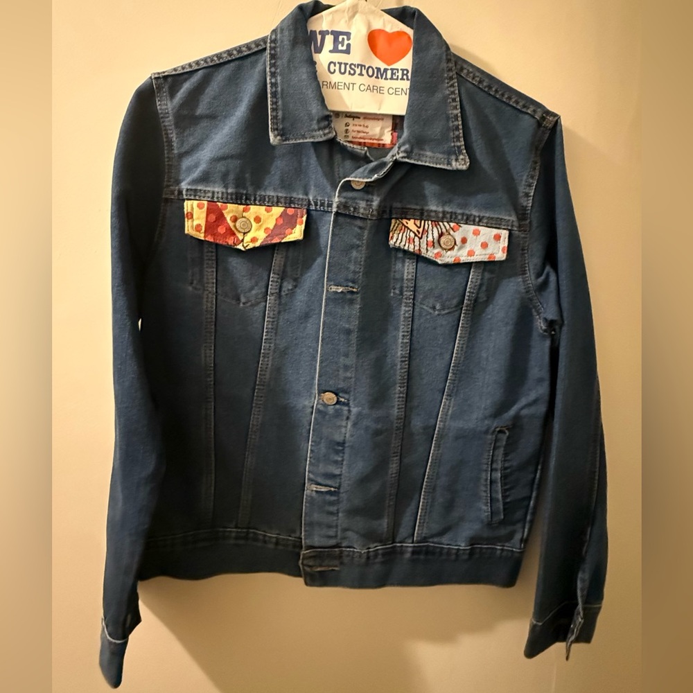 Custom, Patterned Denim Jacket - image 3
